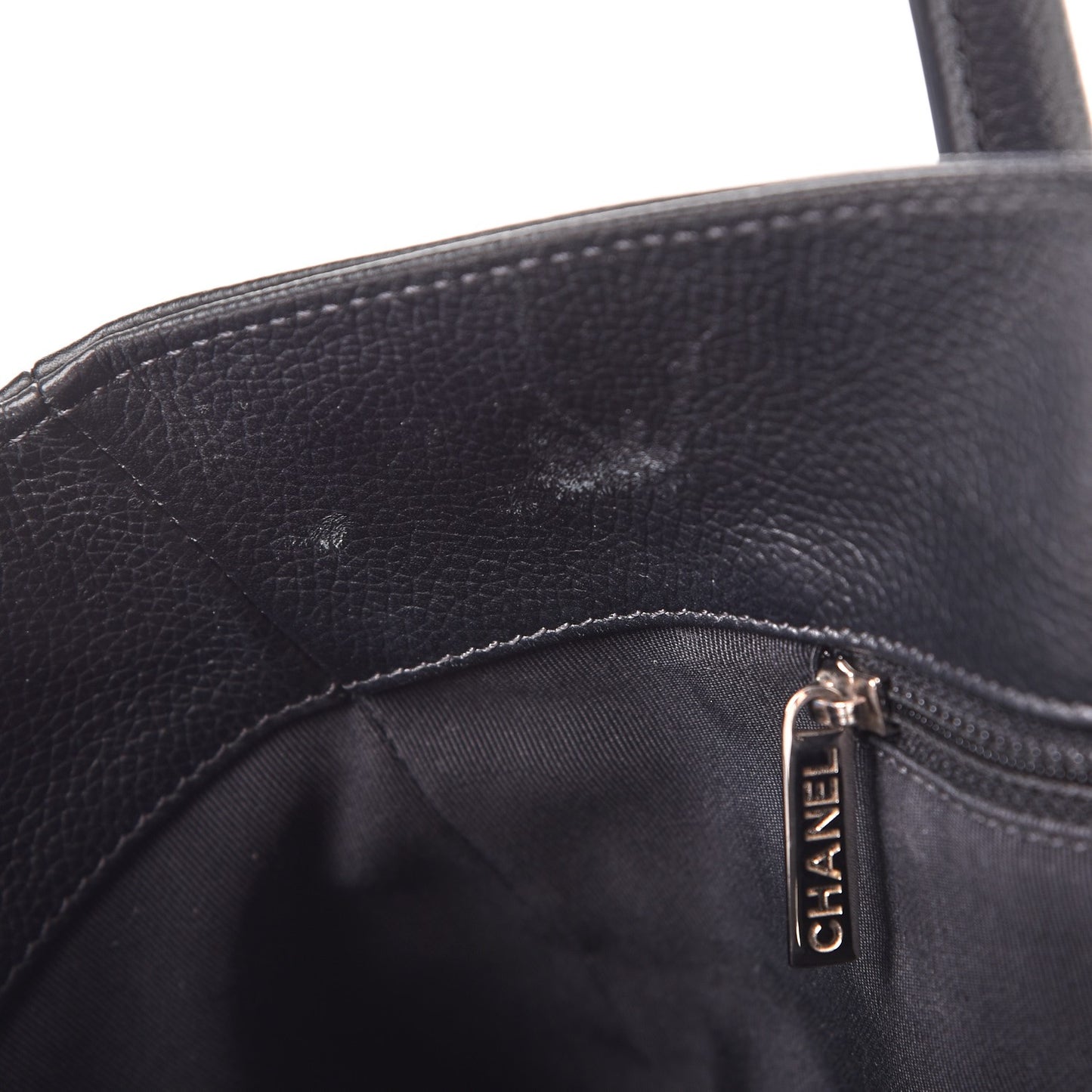 Calfskin Tall Cerf Tote Black