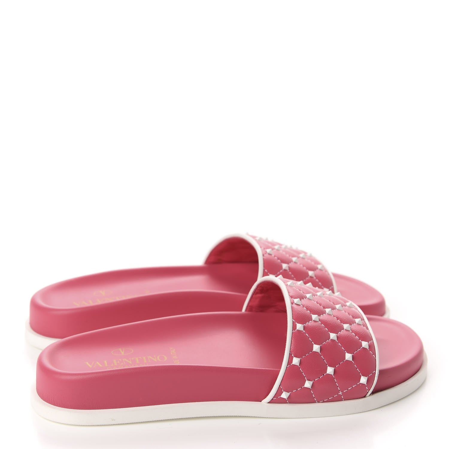Valentino Garavani Nappa Free Rockstud Spike Slide Sandals 35.5 Shadow Pink 4 of 9