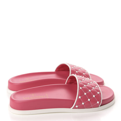 Valentino Garavani Nappa Free Rockstud Spike Slide Sandals 35.5 Shadow Pink 4 of 9
