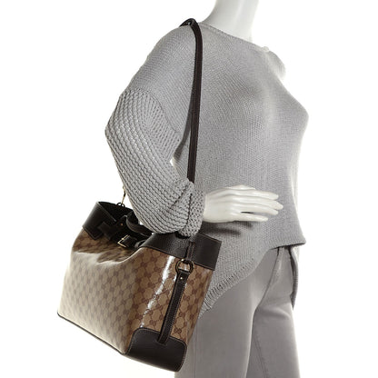 Gucci Crystal Monogram Tote Brown 2 of 7