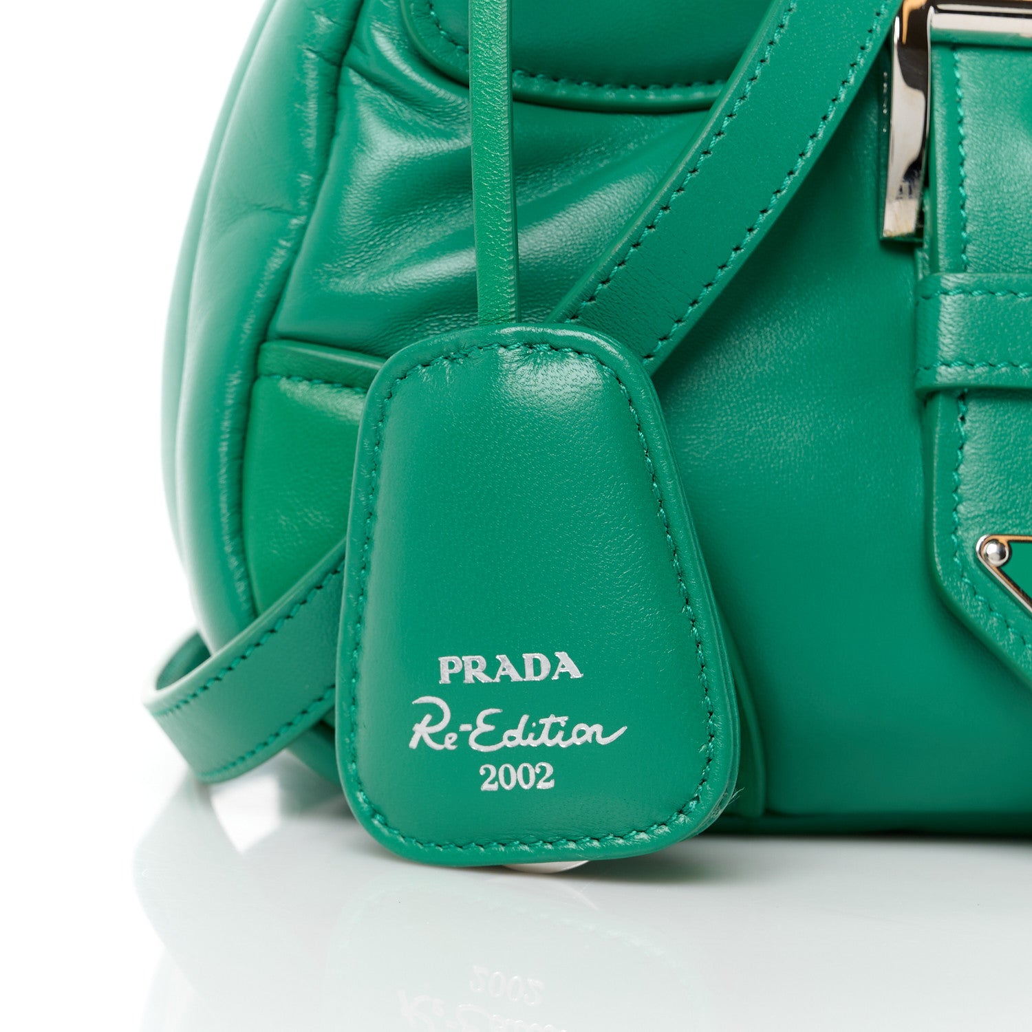 Prada Nappa Soft Padded Re-Edition 2002 Moon Bag Mango 8 of 11