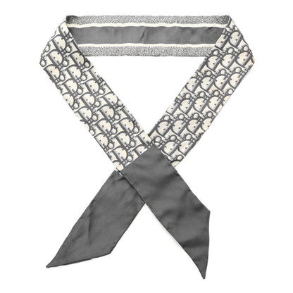 Christian Dior Silk Oblique Mitzah Scarf Grey 1 of 6
