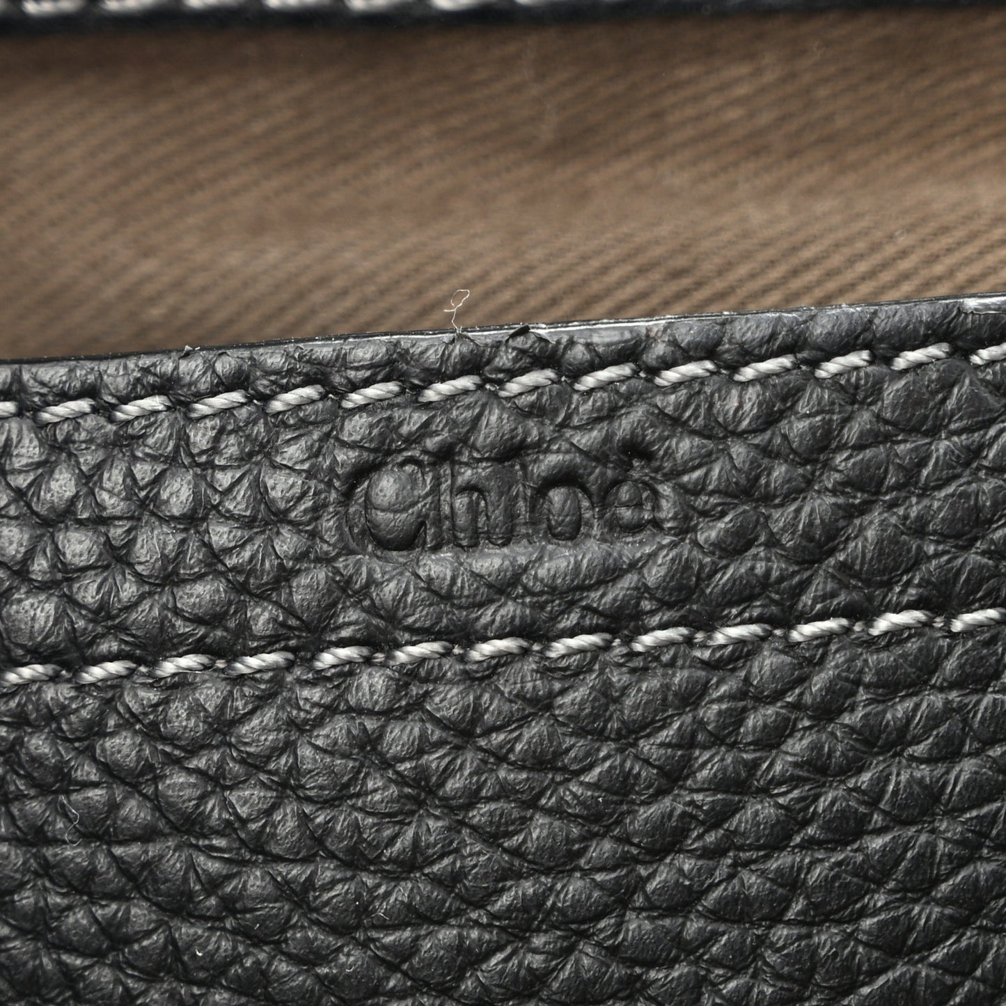 Grained Calfskin Small Marcie Saddle Bag Black