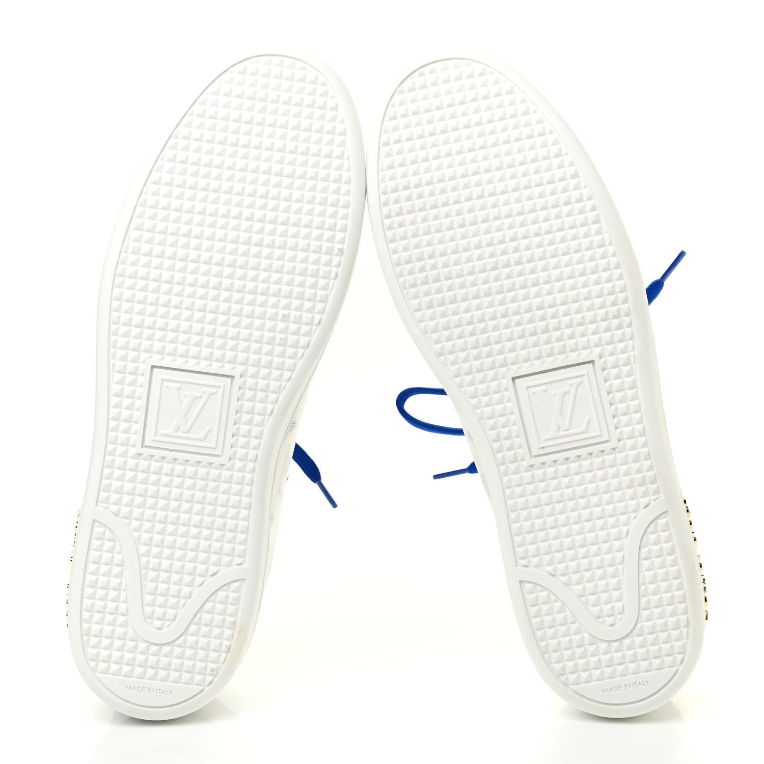 Louis Vuitton Technical Fabric Calfskin Monogram Frontrow Sneakers 37.5 Blue 5 of 11
