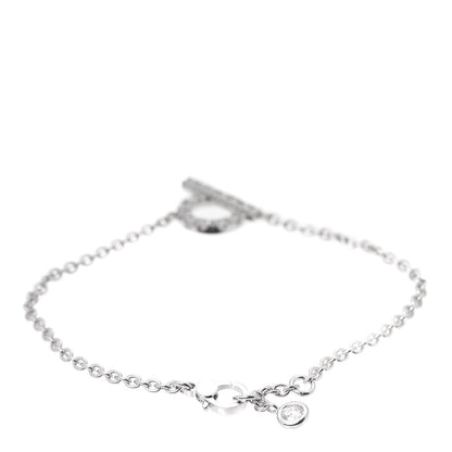 Hermes 18K White Gold Diamond Finesse Bracelet SH 3 of 8