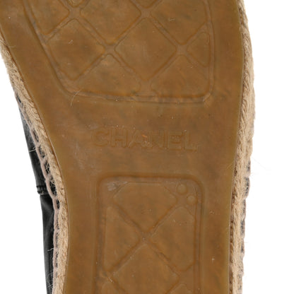 Chanel Lambskin CC Espadrilles 41 Black 8 of 9
