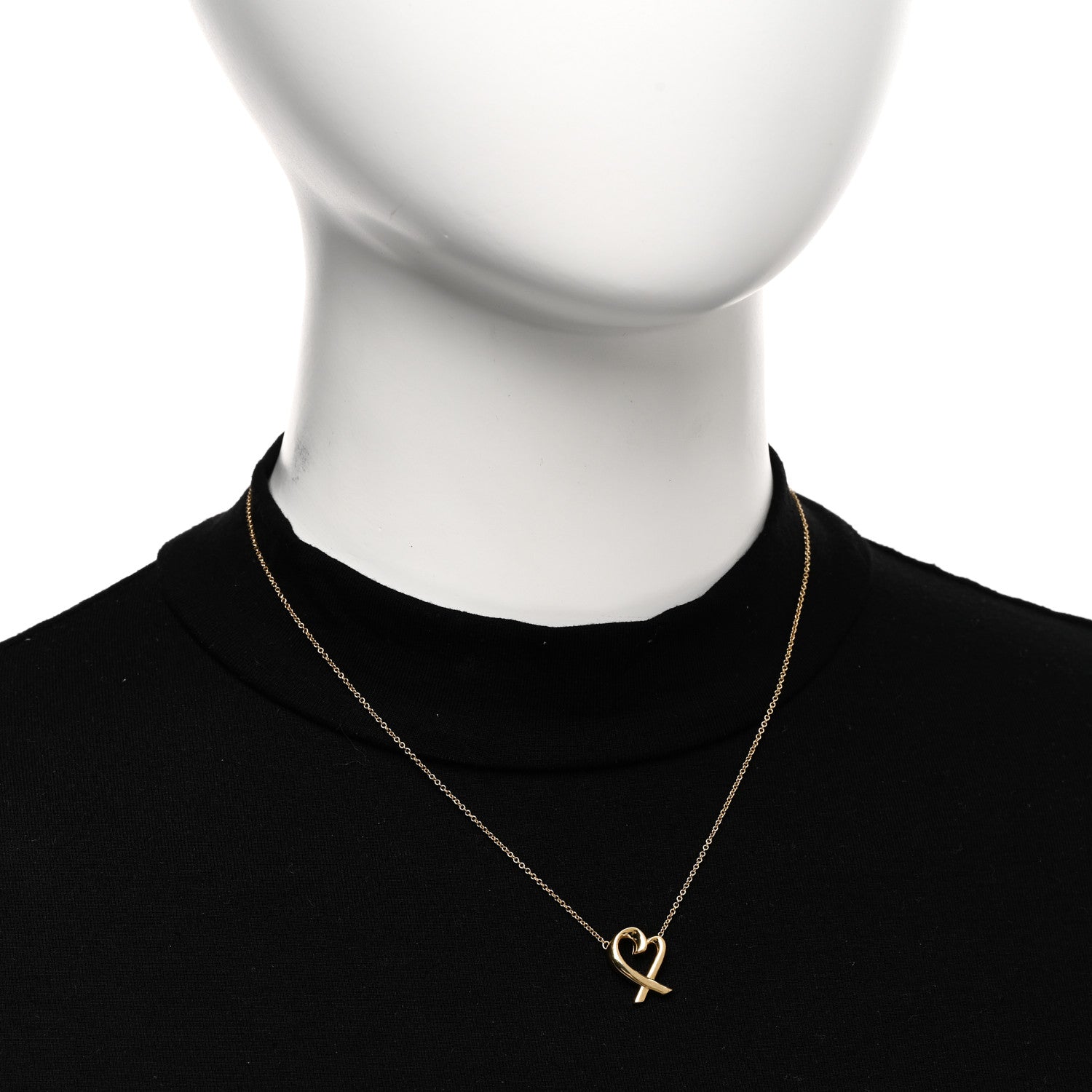 Tiffany 18K Yellow Gold Small Paloma Picasso Loving Heart Pendant Necklace 2 of 4