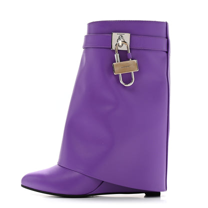 Givenchy Calfskin Shark Lock Ankle Boots 38 Ultraviolet 1 of 13