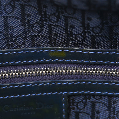 Christian Dior Patent Cannage Large Lady Dior Navy Blue 12 of 17