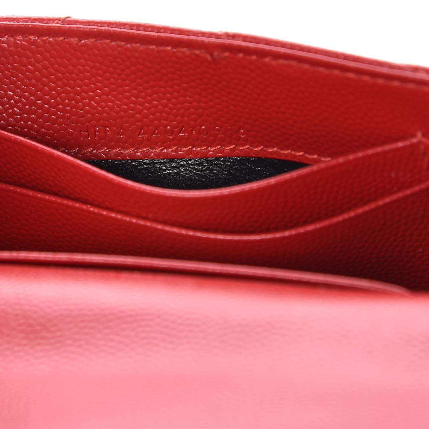 Saint Laurent Grain De Poudre Matelasse Chevron Small Monogram Envelope Wallet New Red 8 of 8