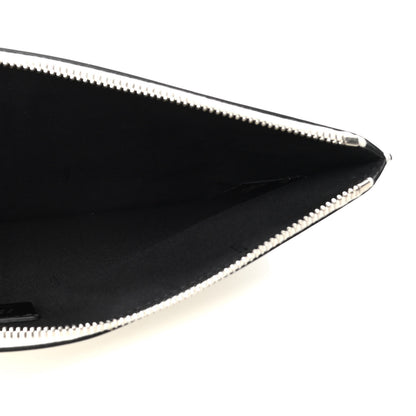 Fendi Vitello Shadow Logo Inlay Pouch White Black Multicolor 4 of 4