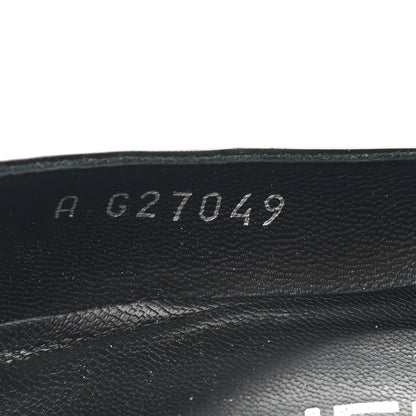 Chanel Patent Silver Cap Toe CC Pumps 38.5 Black 8 of 15