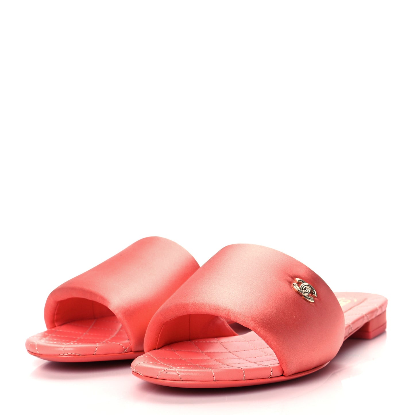 Satin Mule Sandals 38 Pink
