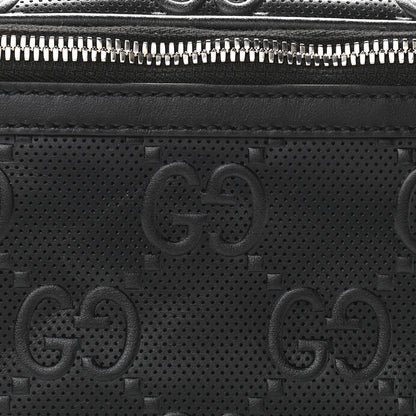Gucci Calfskin GG Tennis Embossed Belt Bag Black 8 of 11