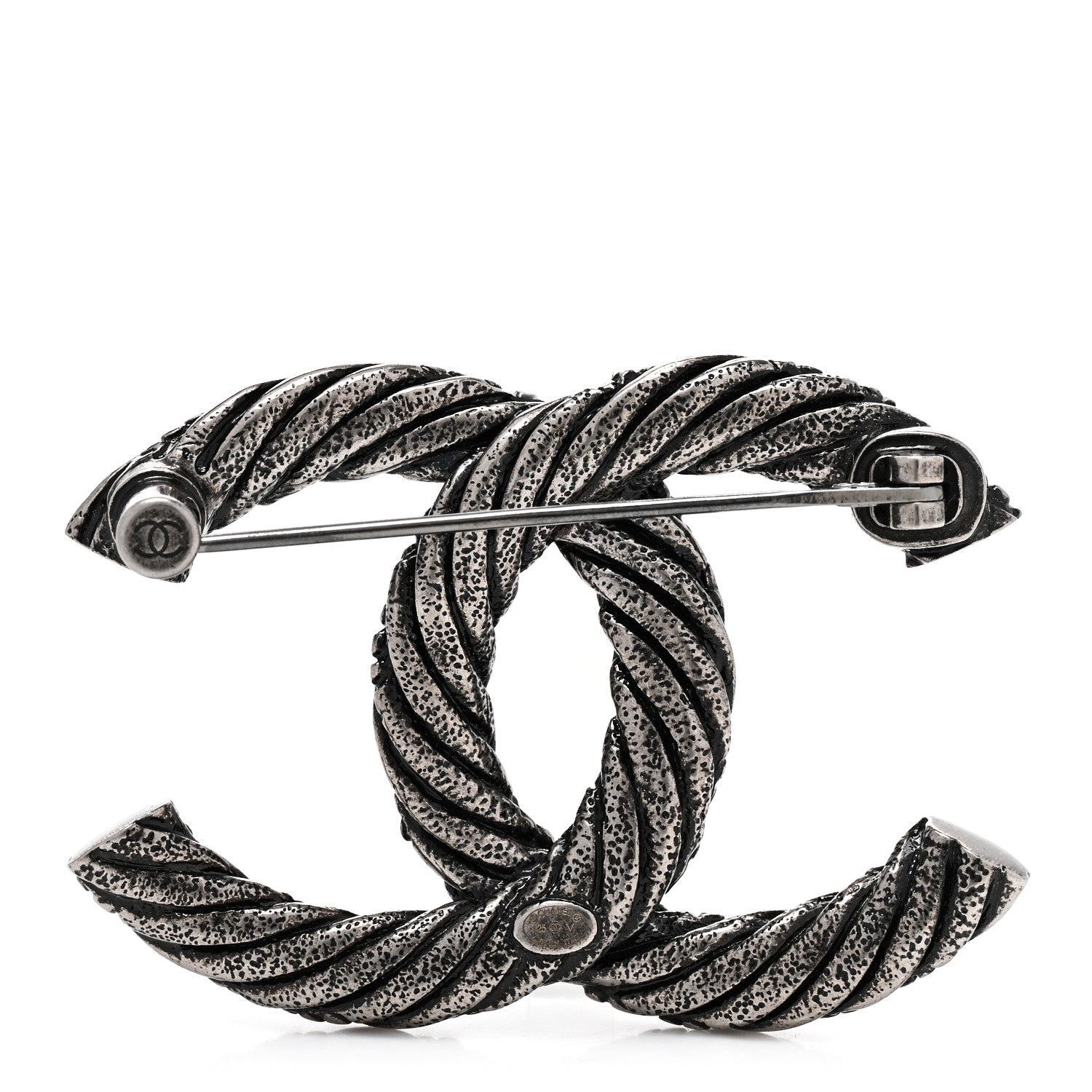 Chanel Ruthenium Twisted CC Brooch 3 of 4