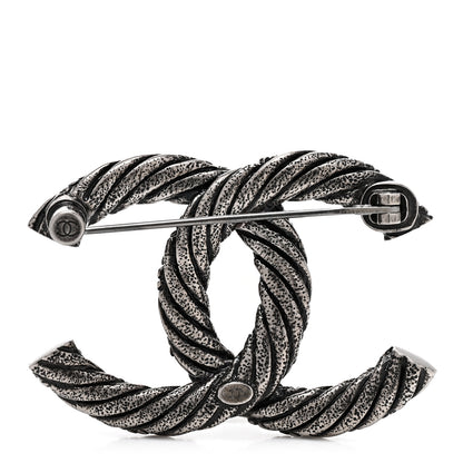 Chanel Ruthenium Twisted CC Brooch 3 of 4