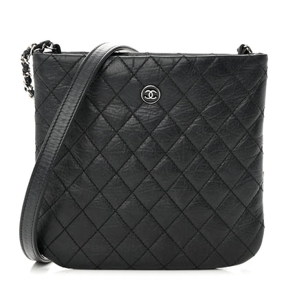 Chanel Aged Calfskin Quilted Crossbody Bag Black 1 of 17