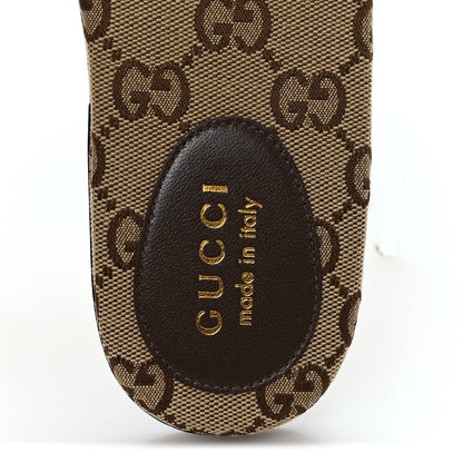 Gucci Monogram Horsebit Slide Sandals 37.5 Camel Ebony 8 of 10