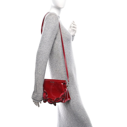 Miu Miu Vernice Nappa Shoulder Bag Cherry 2 of 10