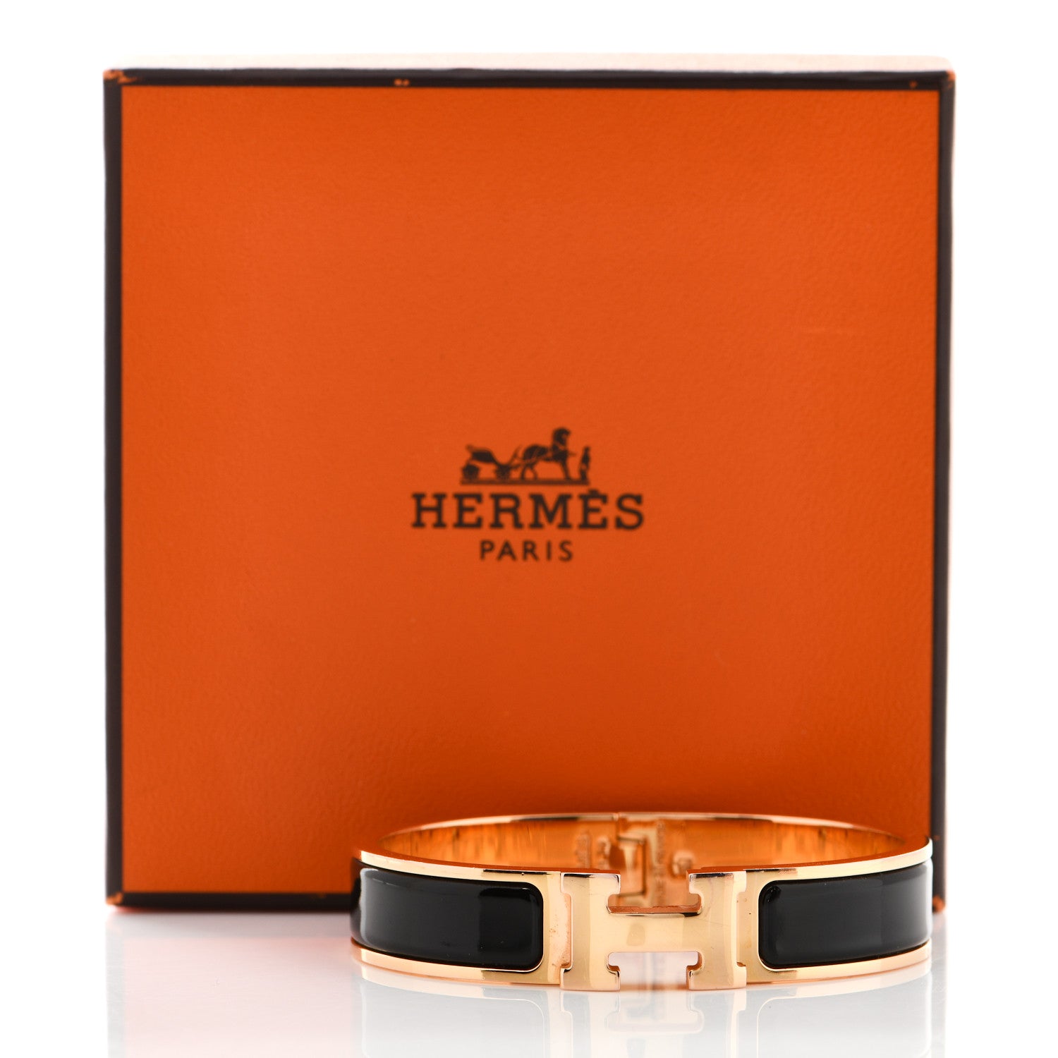 Hermes Enamel Narrow Clic Clac H Bracelet PM Black 5 of 5