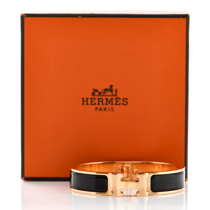 Hermes Enamel Narrow Clic Clac H Bracelet PM Black 5 of 5