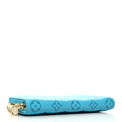 Louis Vuitton Lambskin Embossed Monogram Coussin Zippy Wallet Turquoise 4 of 7