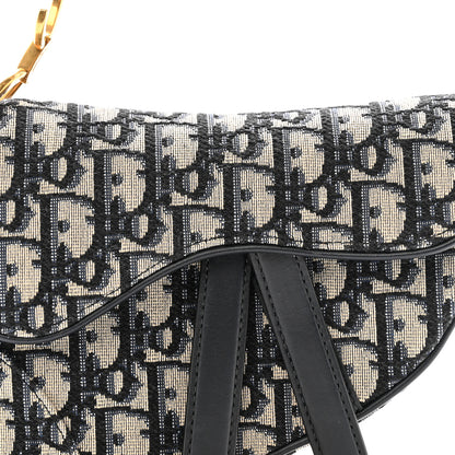 Christian Dior Oblique Mini Saddle Bag Blue 8 of 12