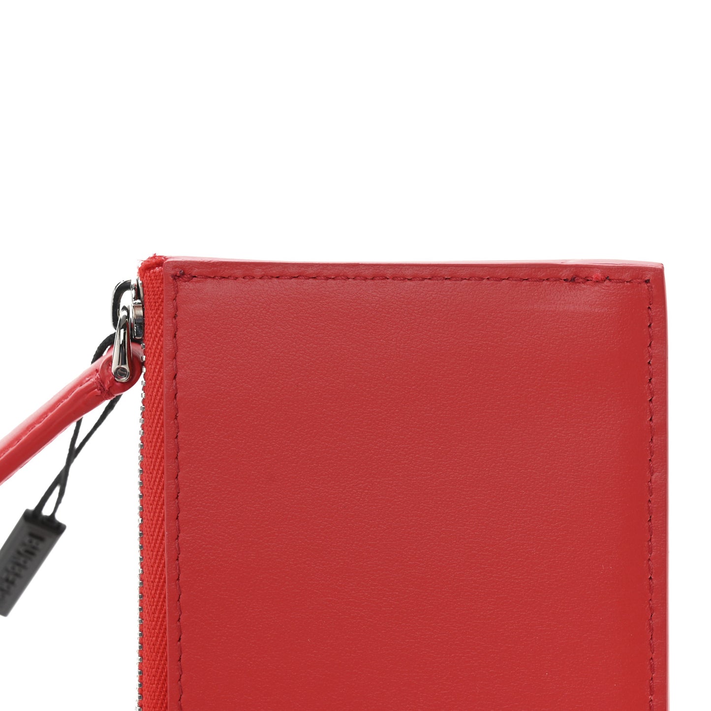 Calfskin London England Print Logo Alwyn Card Holder Bright Red