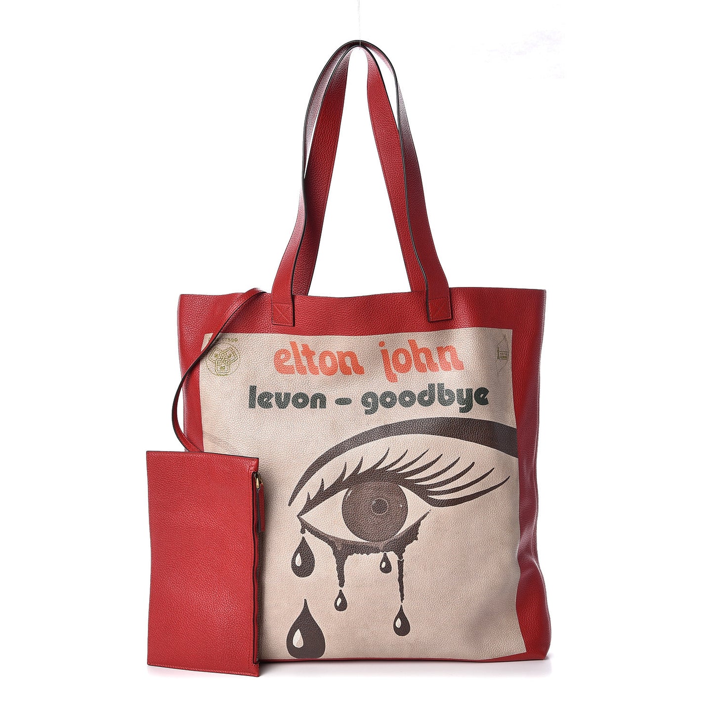 Calfskin Elton John Levon-Goodbye Tote Red
