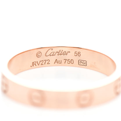Cartier 18K Pink Gold 3.5mm LOVE Wedding Band Ring 56 7.5 4 of 5