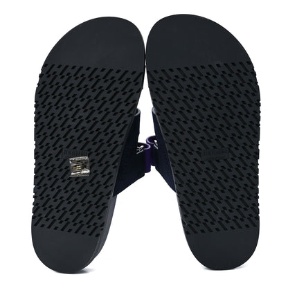 Hermes Suede Goatskin Womens Chypre Sandals 38.5 Marine Violet Majorette 5 of 10
