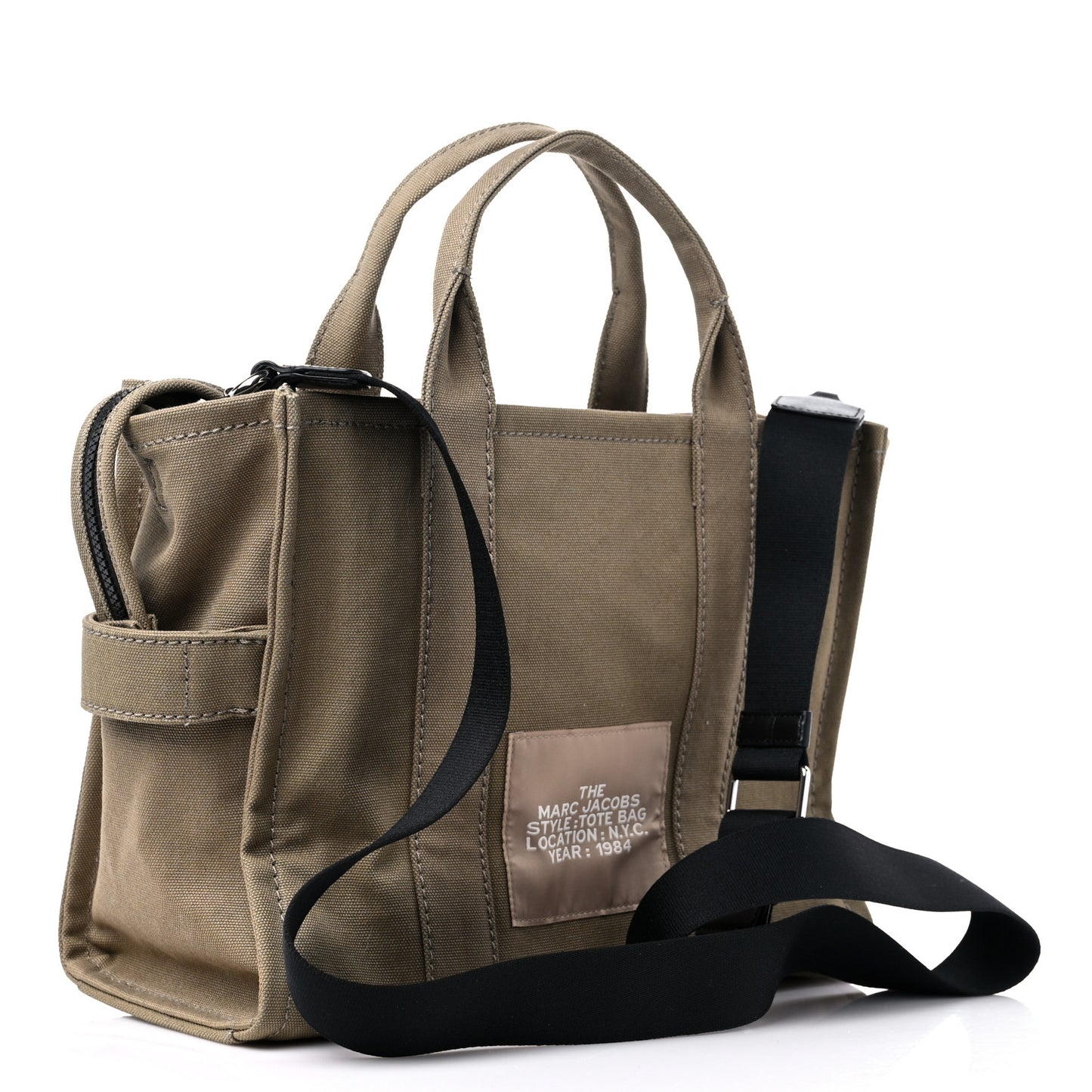 Cotton Canvas Medium The Traveler Tote Bag Slate Green