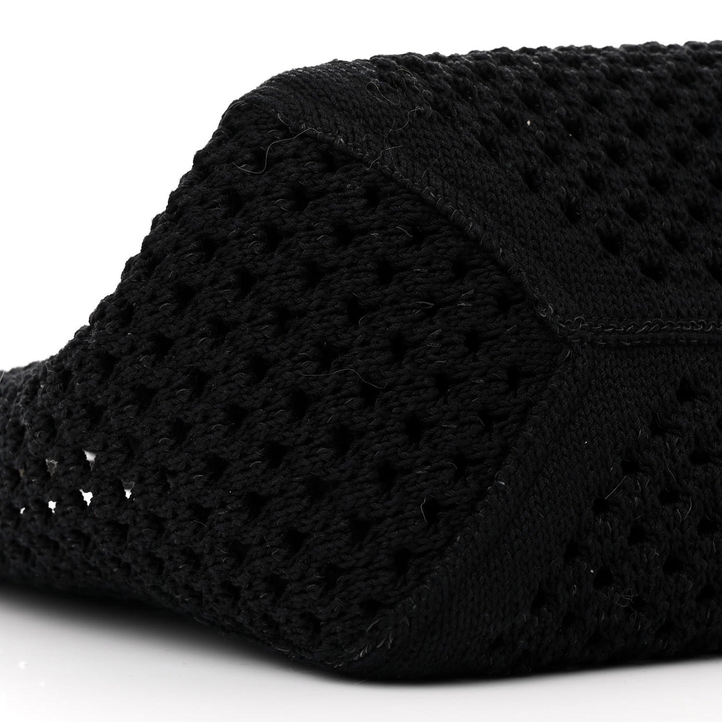 Cotton Mesh Ivy Tote Black White