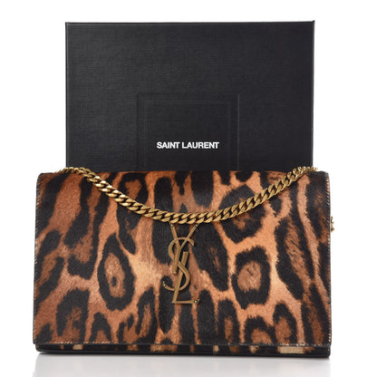 Saint Laurent Calf Hair Monogram Chain Wallet Leopard 12 of 12