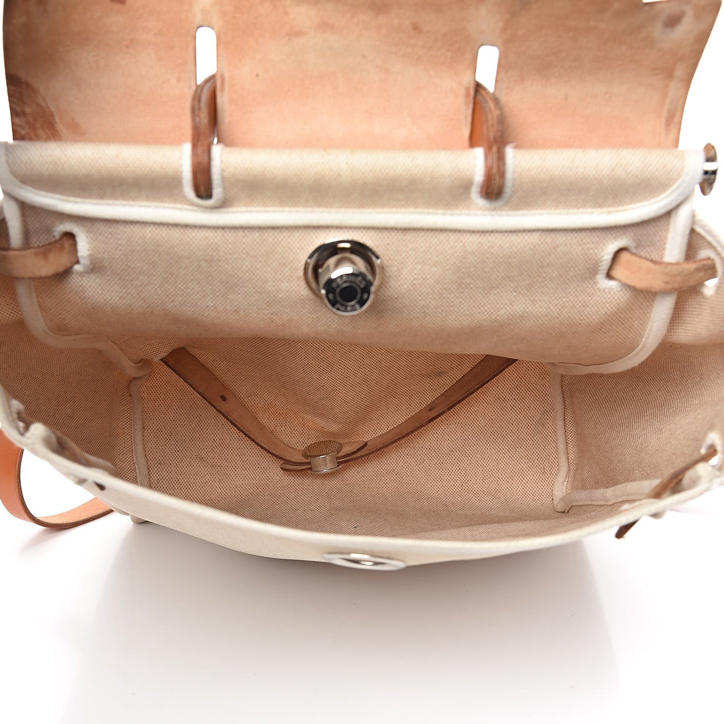 Toile Vache Calfskin Herbag 30 PM Backpack Natural
