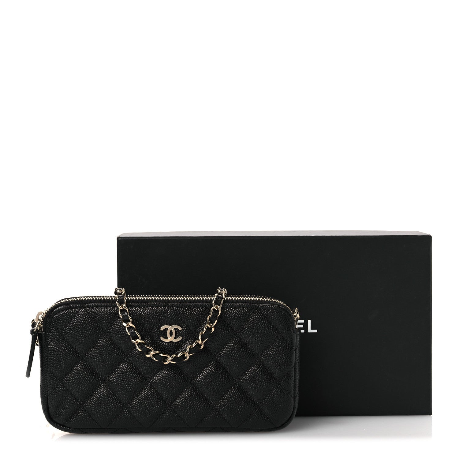 Chanel Caviar Quilted Small Clutch With Chain Black 14 of 14