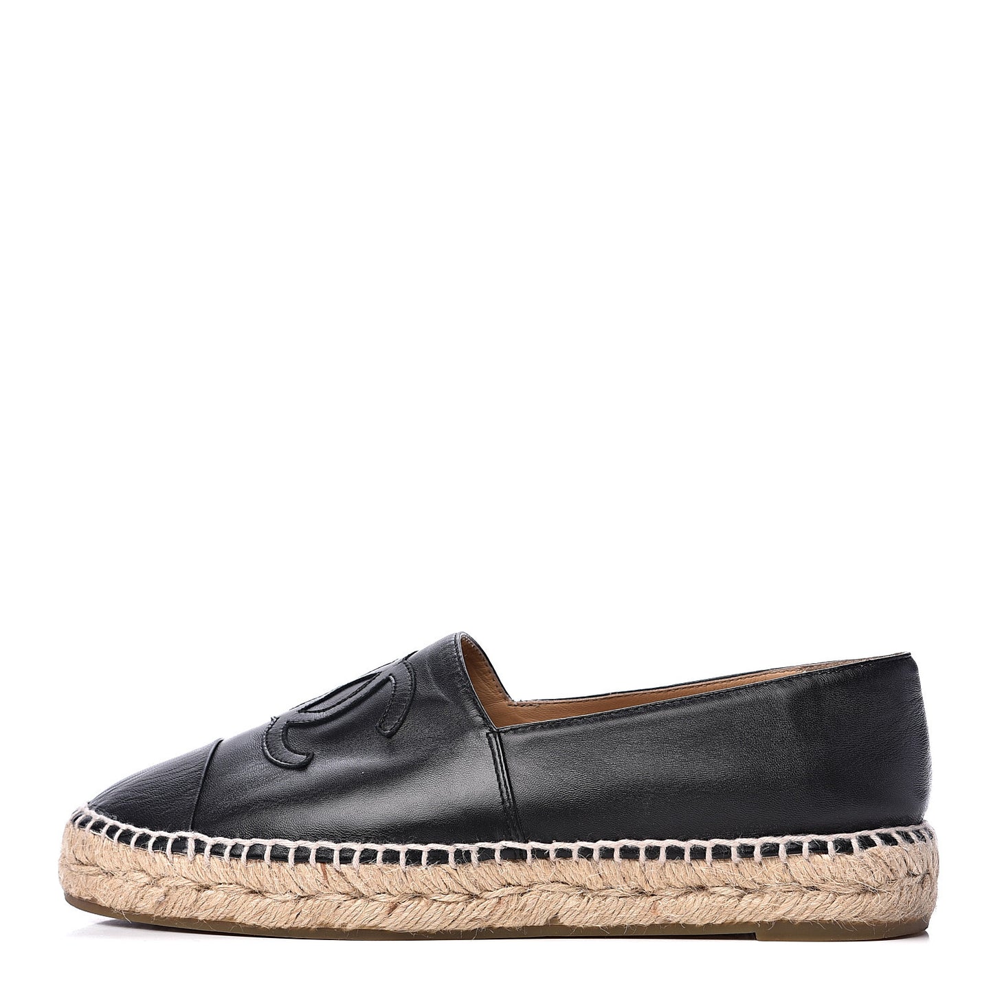 Lambskin CC Espadrilles 39 Black