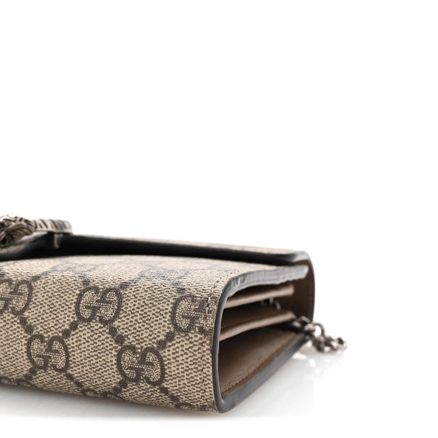 Gucci GG Supreme Monogram Mini Dionysus Chain Wallet Beige Taupe 10 of 10