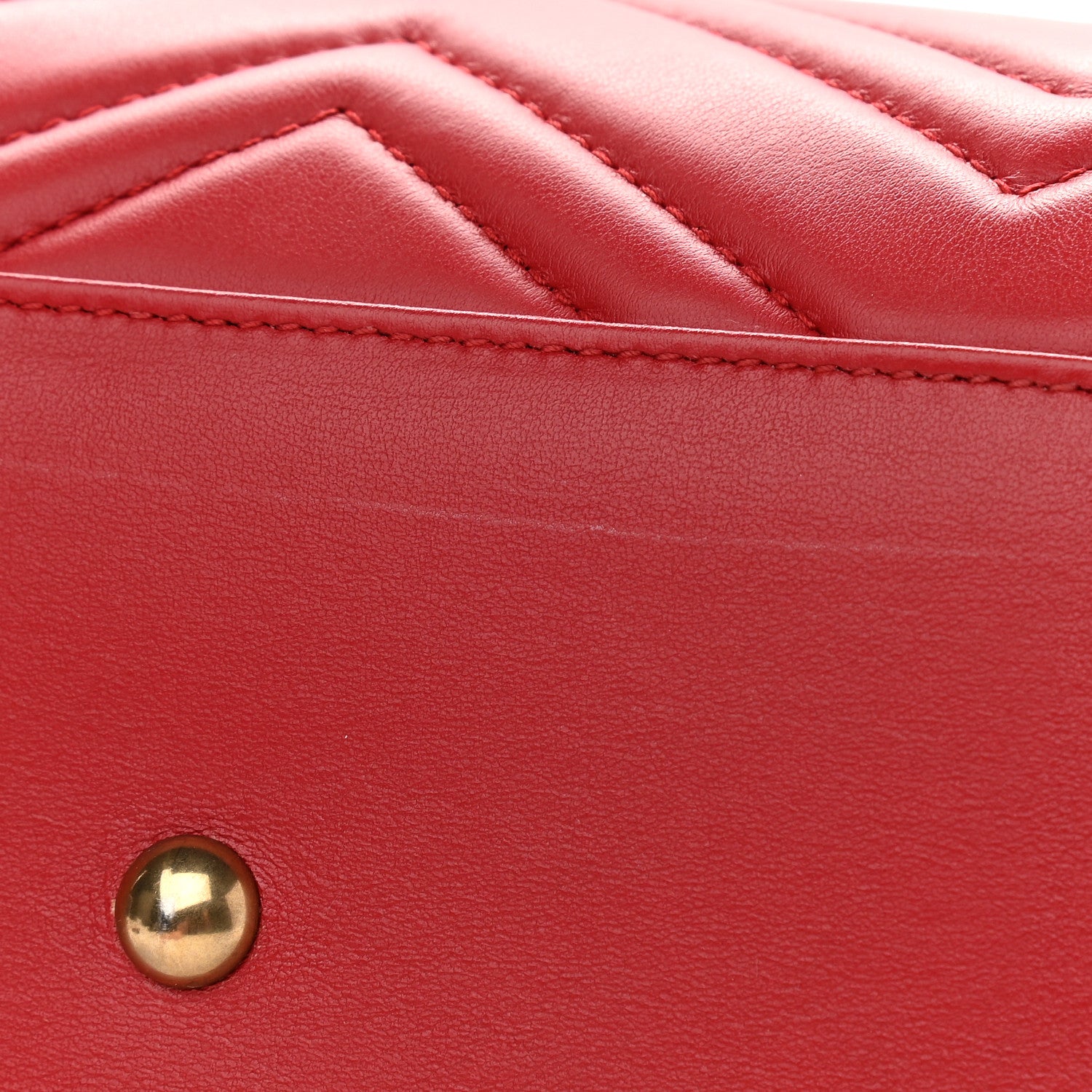 Gucci Calfskin Matelasse Medium GG Marmont Tote Hibiscus Red 15 of 15