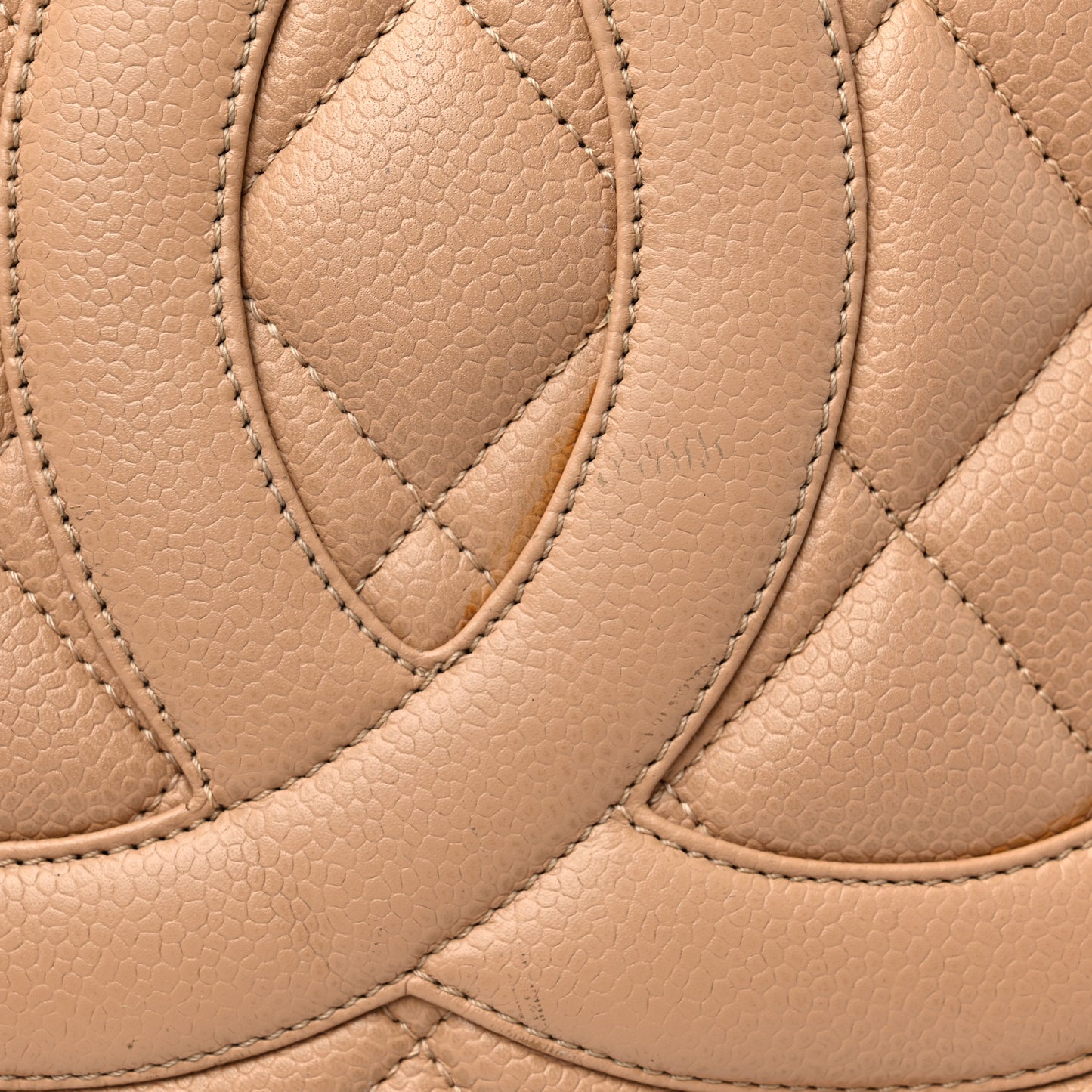Caviar Quilted Medallion Tote Beige
