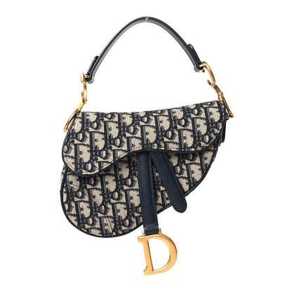 Christian Dior Oblique Mini Saddle Bag Blue 1 of 8