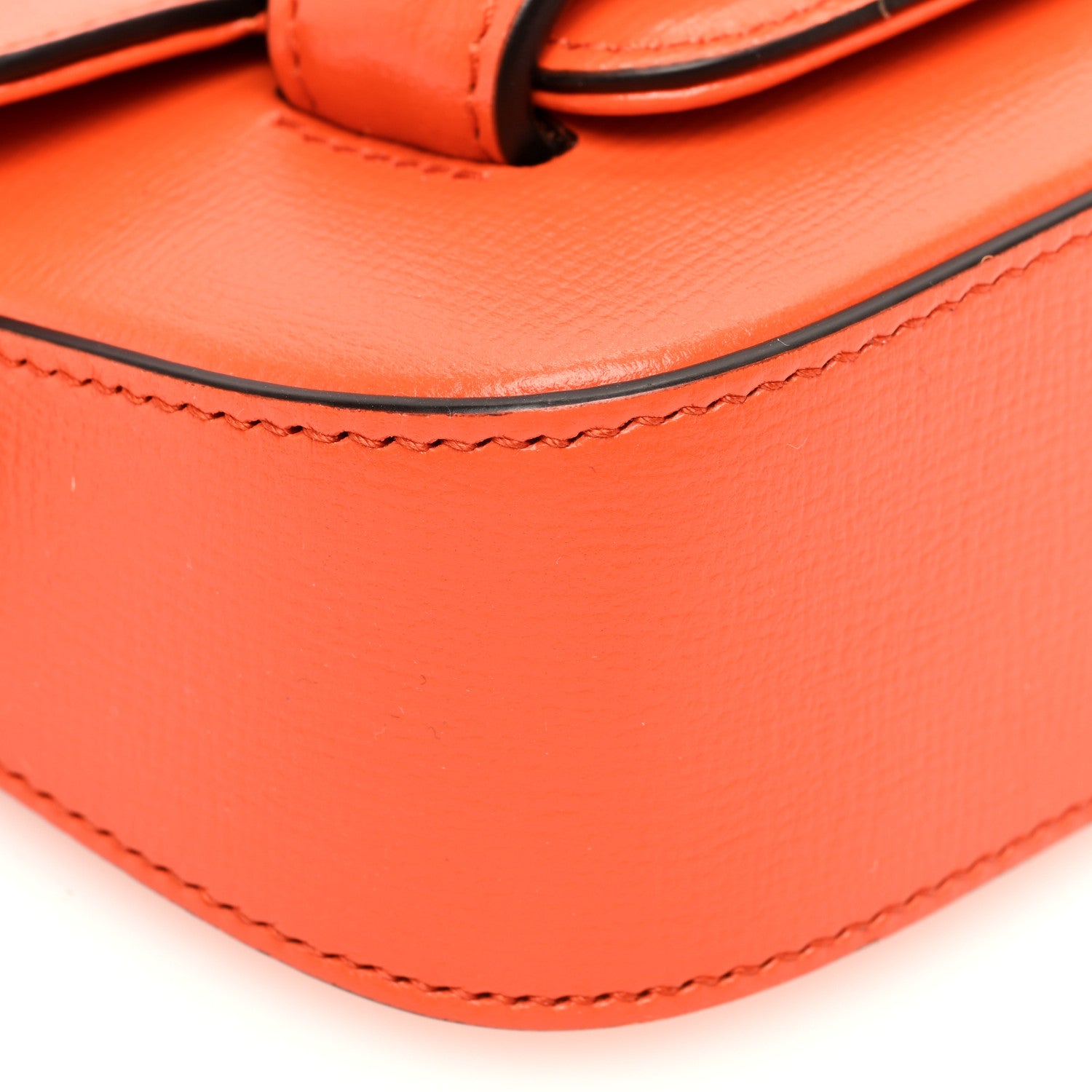 Gucci Azalea Calfskin Web Monochrome Horsebit 1955 Wallet On Strap Orange 7 of 8
