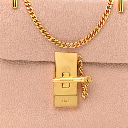 Chloe Grained Lambskin Mini Drew Shoulder Bag Cement Pink 7 of 10
