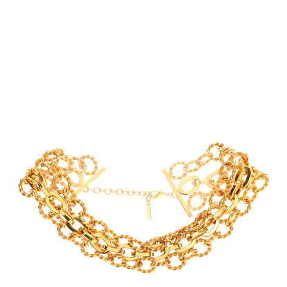 Saint Laurent Metal Multi Chain Necklace Gold 3 of 6