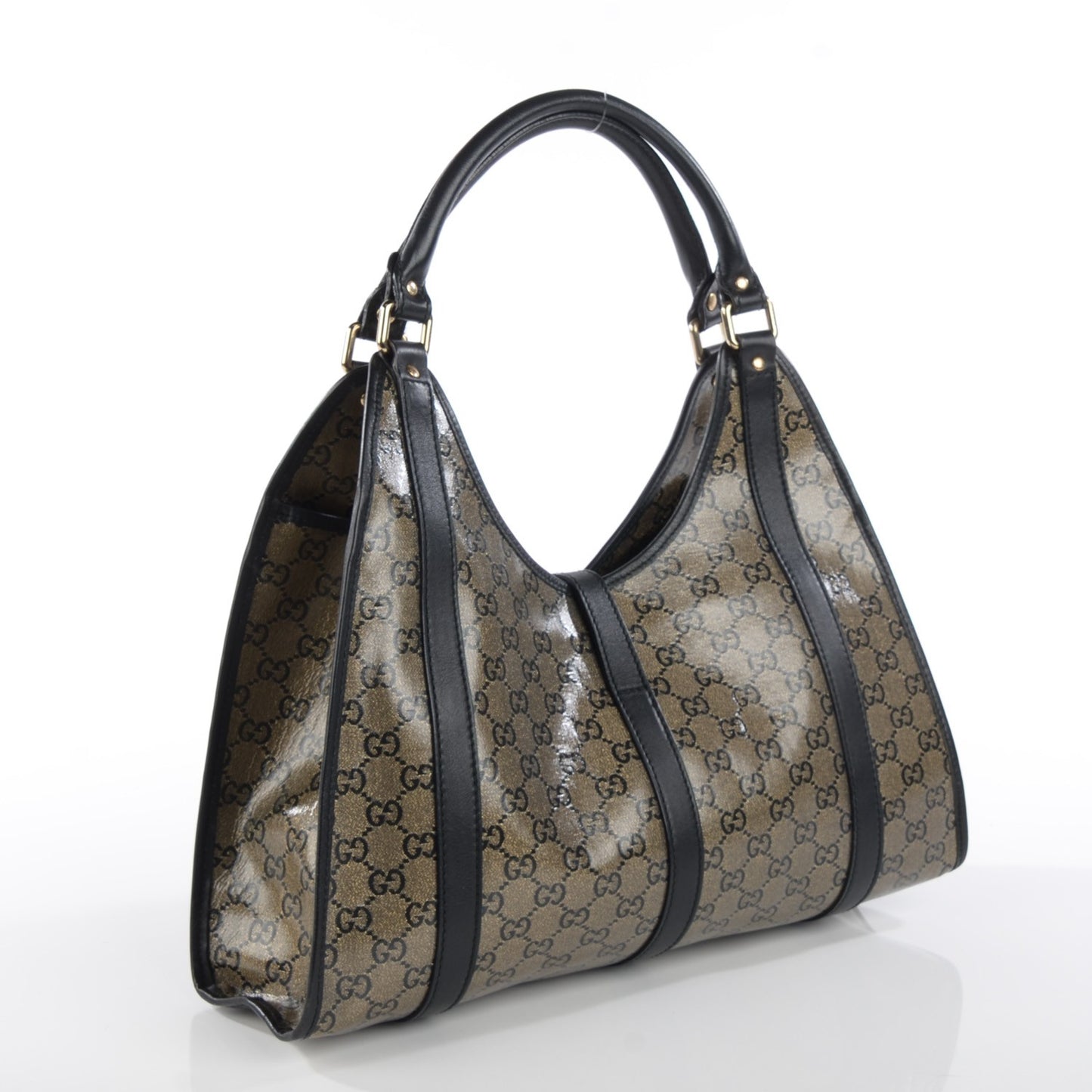 Crystal Monogram Medium Joy Shoulder Bag Black