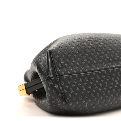 Louis Vuitton Calfskin Nanogram Embossed Clutch Black 8 of 9