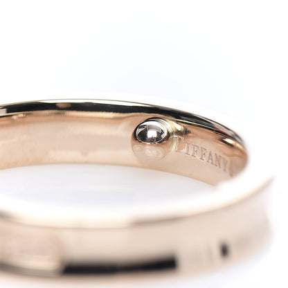 Tiffany 18K Rose Gold Diamond Narrow 1837 Ring 57 8 6 of 7