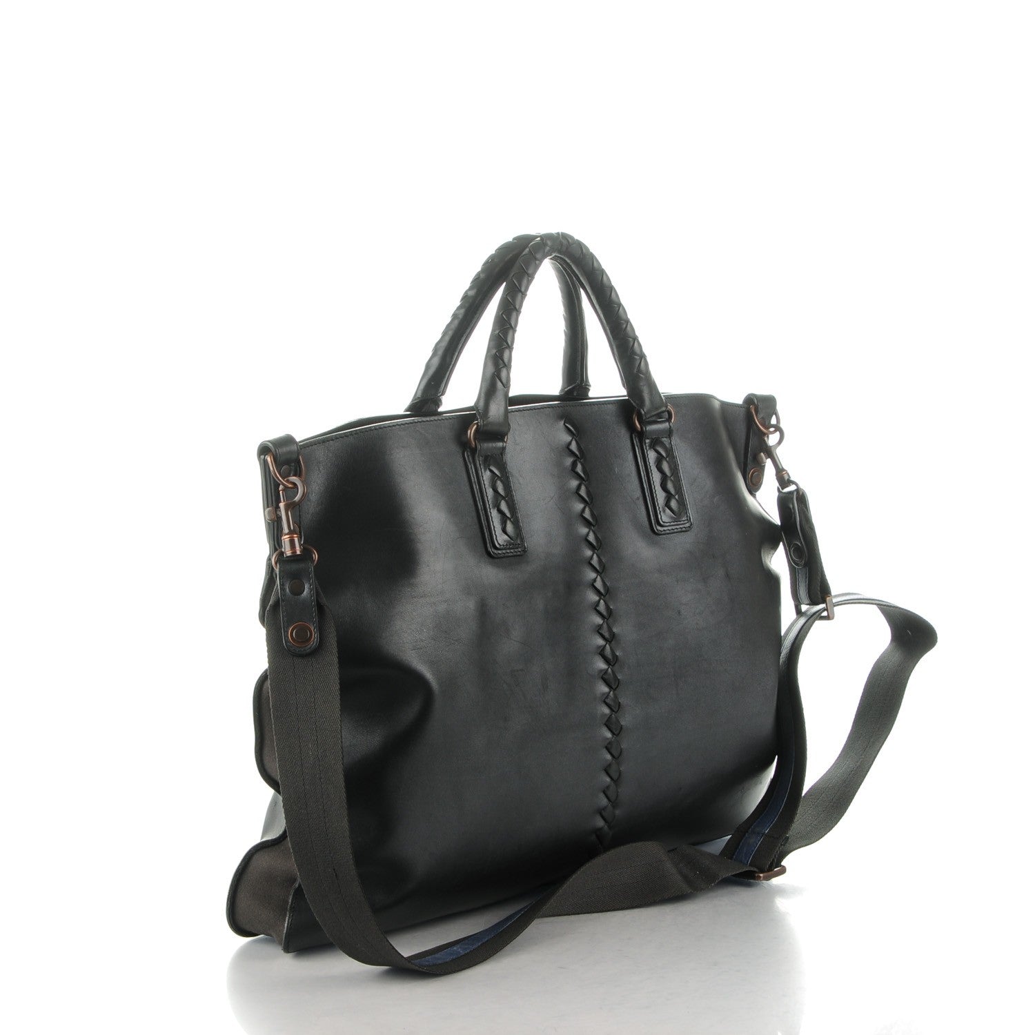 Bottega Veneta Nappa Intrecciato Convertible Tote Nero Black 3 of 10
