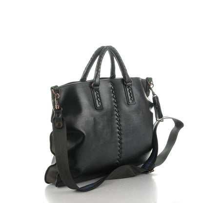 Bottega Veneta Nappa Intrecciato Convertible Tote Nero Black 3 of 10