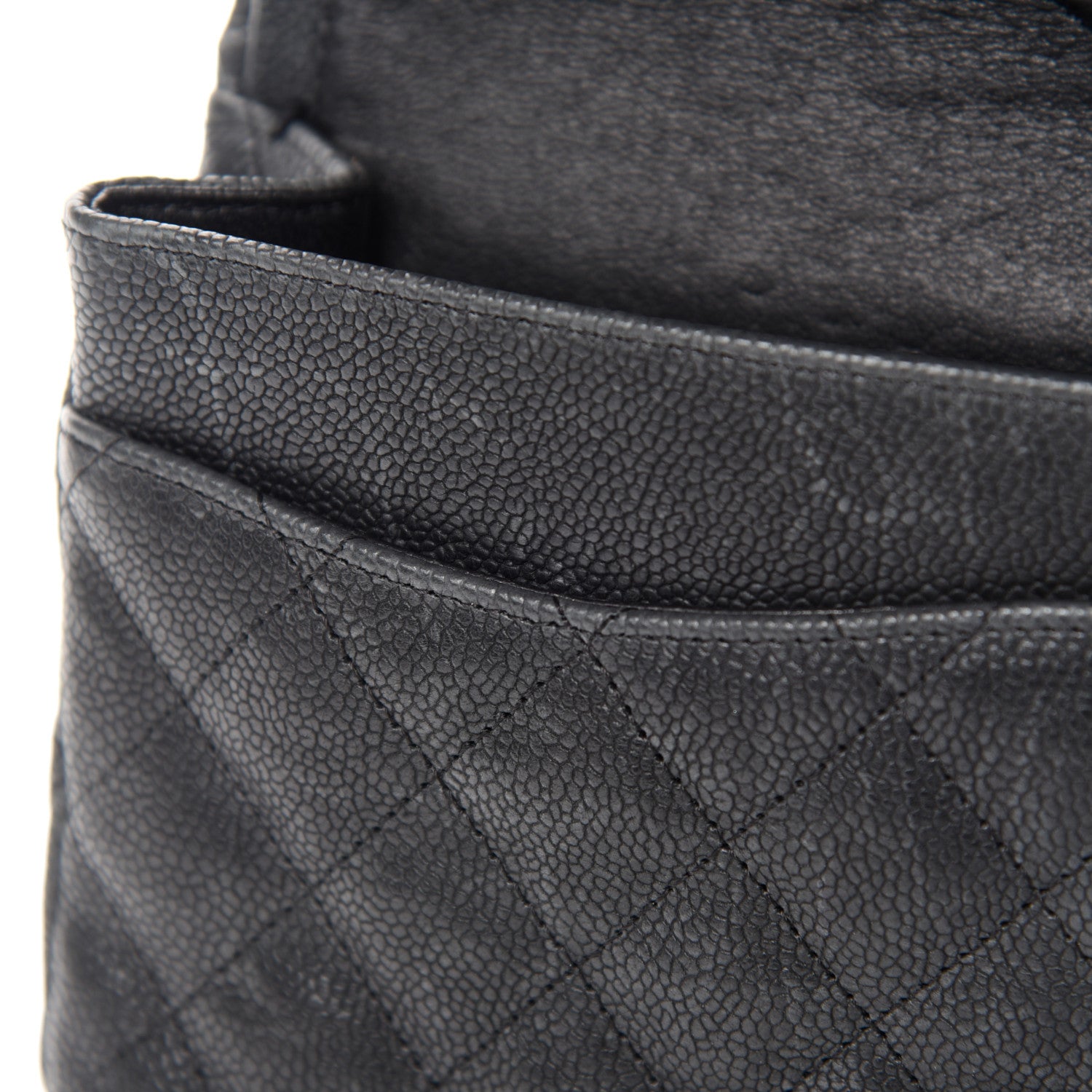 Chanel Washed Caviar Quilted 2.55 Reissue 225 Bijoux Chain Flap Black 8 of 13